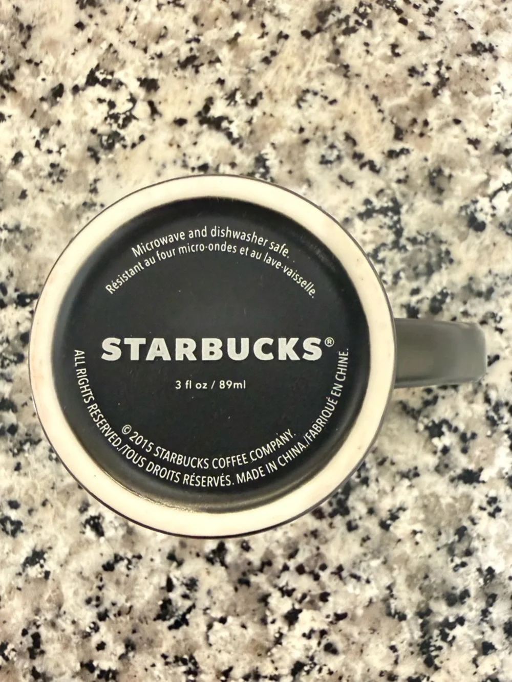 Starbucks Black 3 oz Espresso Demitasse Cup Siren Logo Mini Cup 2015